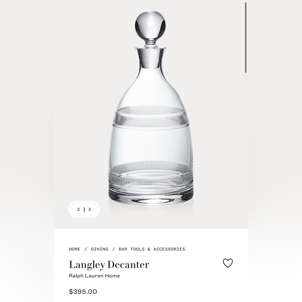Ralph Lauren Langley Decanter - Picture 3 of 9